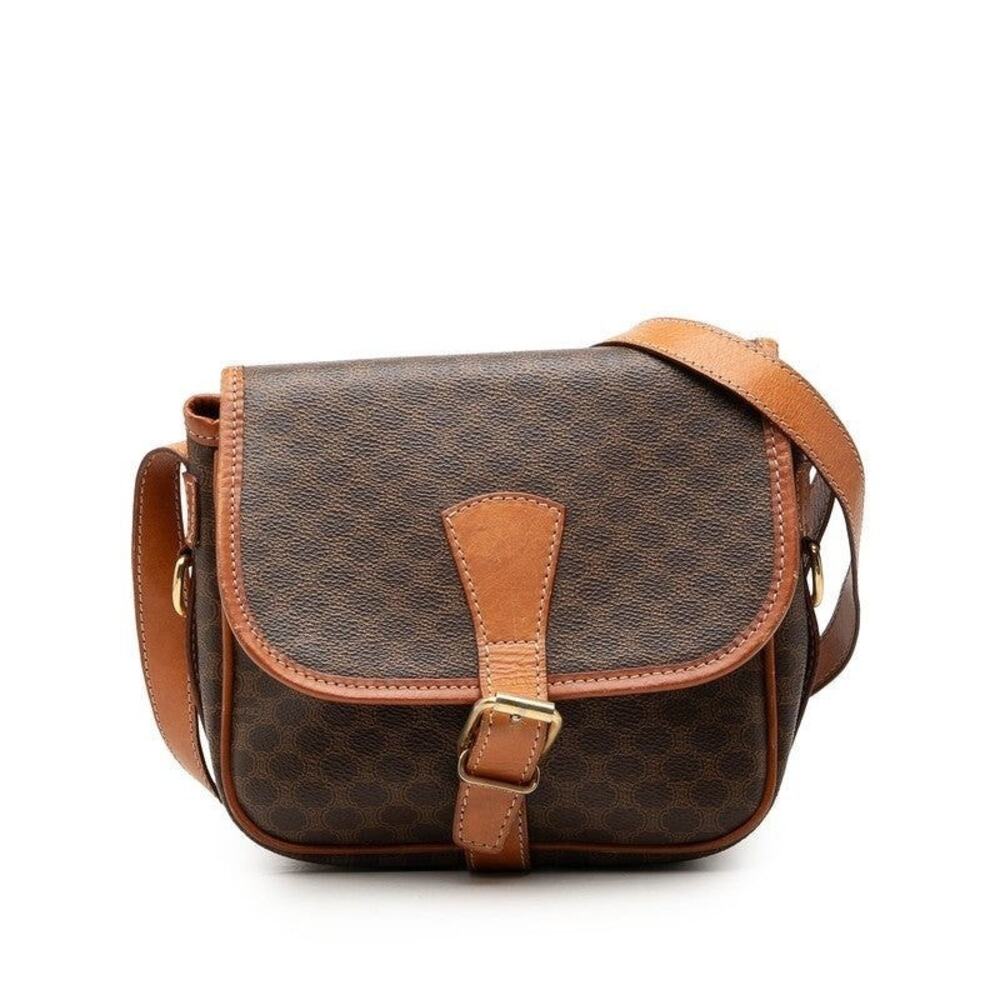 Celine Macadam Shoulder Bag Brown